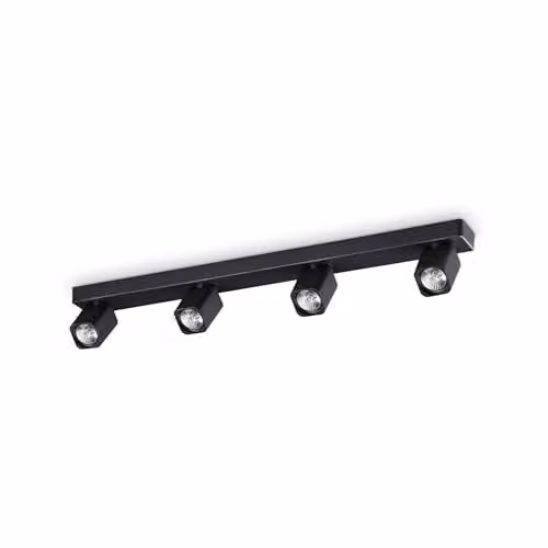 Netlighting Rudy 4 Light Adjustable Ceiling Spotlight Bar in Black – 1