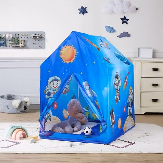 Livingandhome Blue Polyester Creative Play Tent