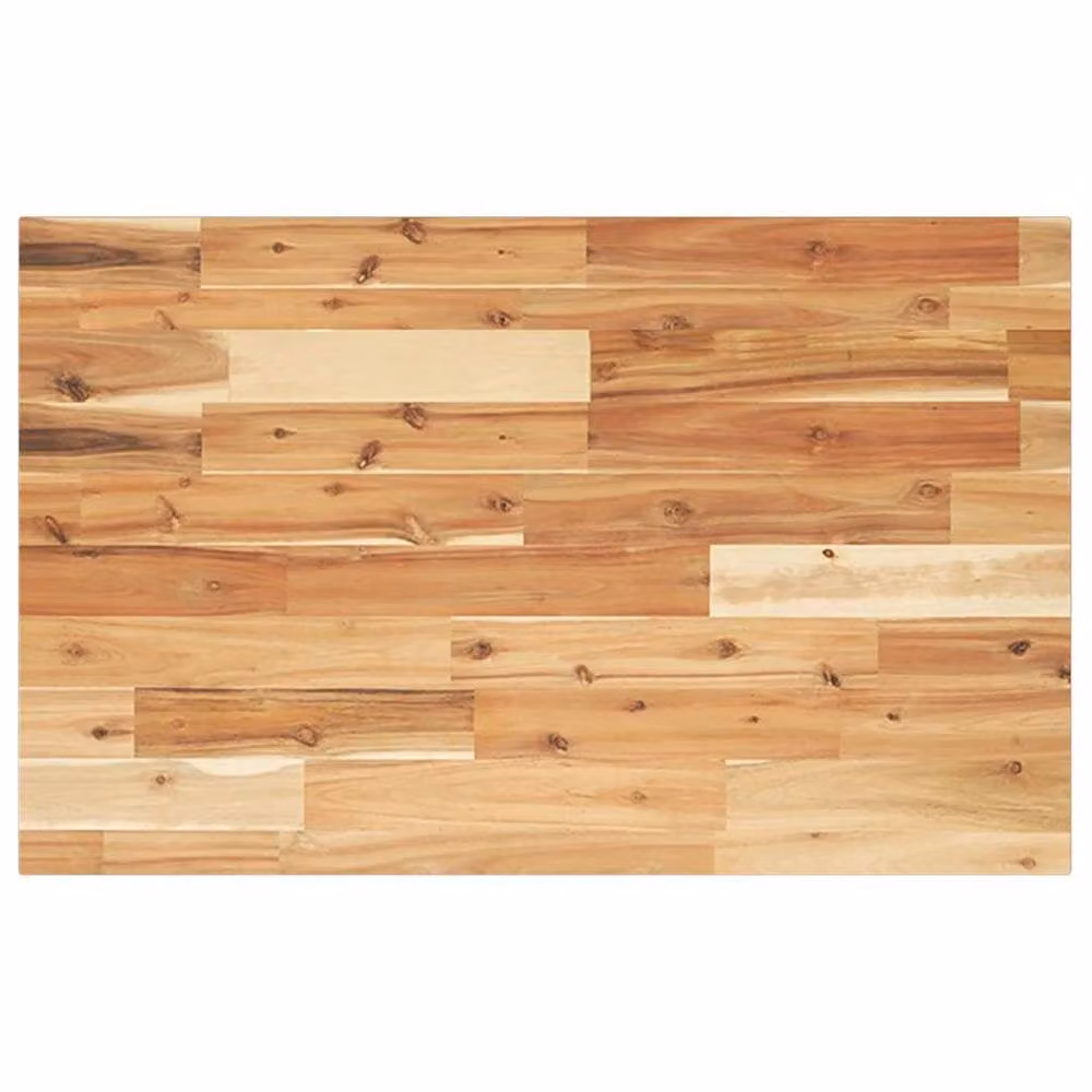 Berkfield Home Solid Wood Acacia Desk Toptop, Oil Finished, Brown, W: 100 cm, D: 50 cm, H: 2 cm – 1