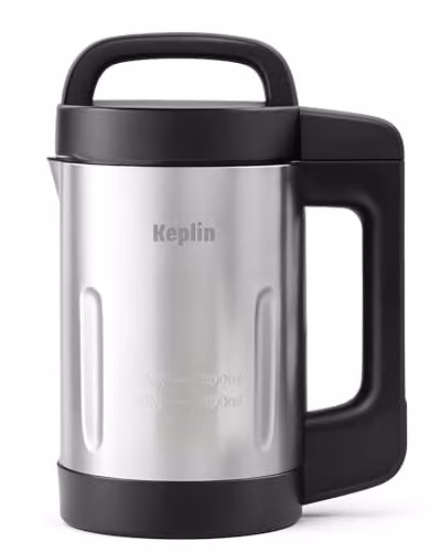 Keplin 3-in-1 Soup Maker and Blender in Silver with 1.2 l Capacity, Stainless Steel Finish and Keep Warm Function – 1