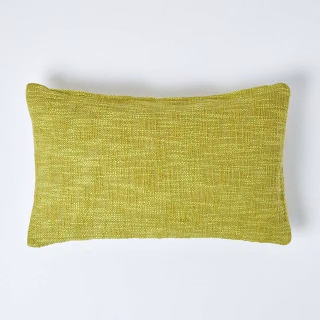Homescapes Nirvana Green Cotton Cushion Cover, W/D/H: 50 x 50 cm