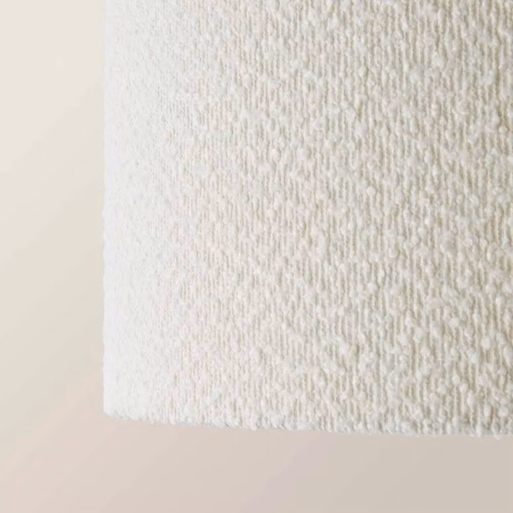 FORGEVIO Minimalist Cylinder Fabric Lampshade Ceiling Light in Beige – 2