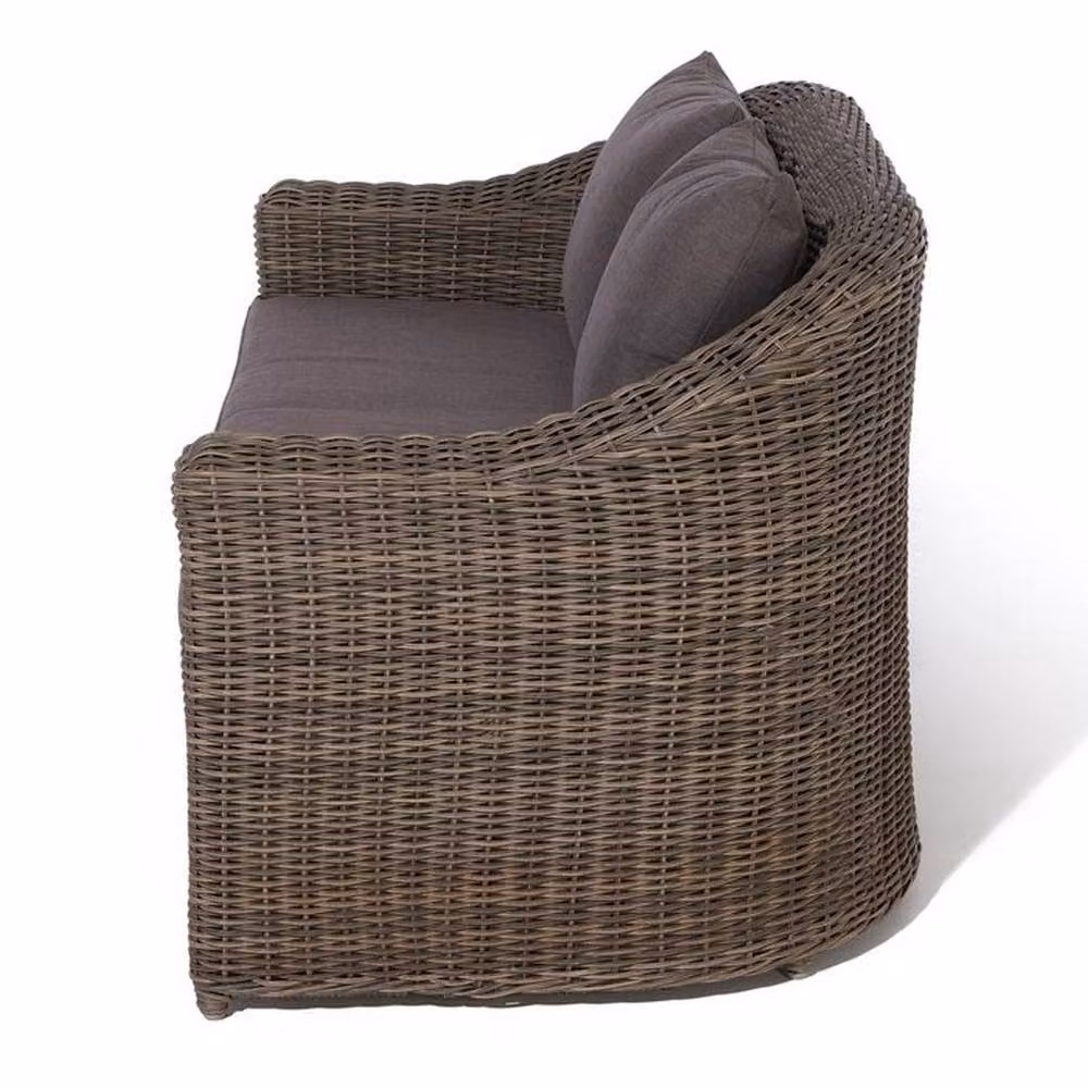 Rowlinsons Bunbury 4-Seater Rattan Garden Furniture Set in Brown with Powder Coated Aluminium Frame, W/D/H: 138 x 80 x 80 cm – 6