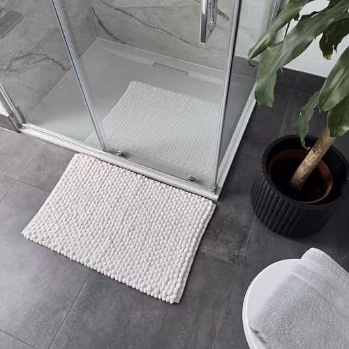 Allure Bath Fashions Luxury Chunky Bobble Bath Mat, White, W: 50 cm, D: 80 cm – 2