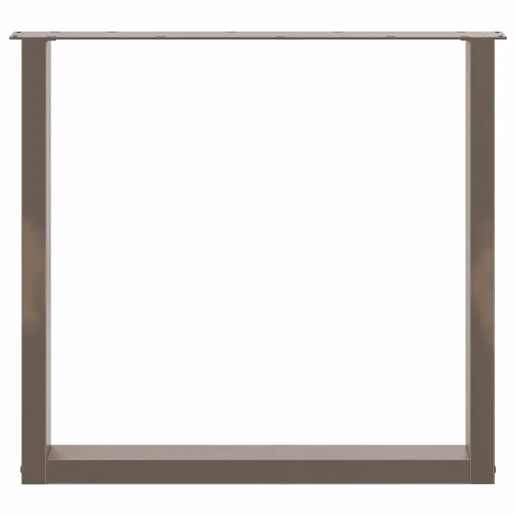 Berkfield Home U-Shaped Coffee Table Legs, 3 Piece Set, Brown Steel, H: 72.5 cm, W: 80 cm – 3