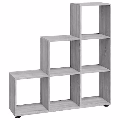 vidaXL Grey Sonoma Staircase Bookcase in Engineered Wood