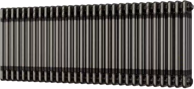 UK Radiators Alpha 4 Column Traditional Cast-Iron Style Radiator in Raw Metal Silver, H: 50 cm, W: 134 cm – 1