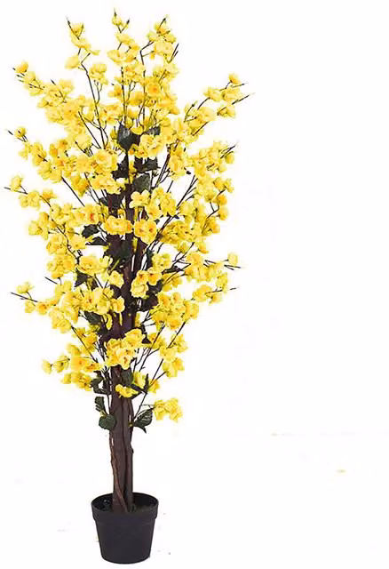 Leaf Design UK Yellow Artificial Blossom Tabletop Tree
