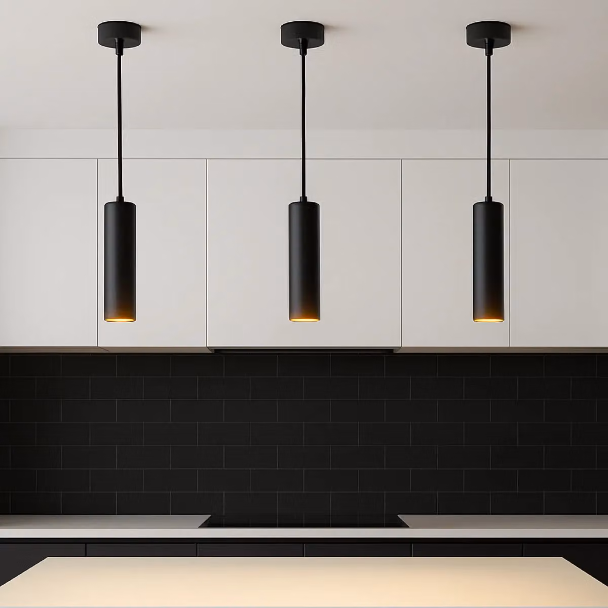 CGC Lighting Ruth Black Suspended Cylinder Ceiling Light – 2