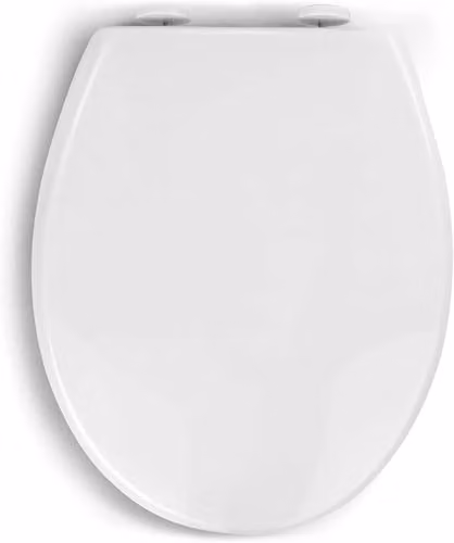 BARGAINS-GALORE D-Shaped White Soft Close Toilet Seat with Quick Release Function – 1