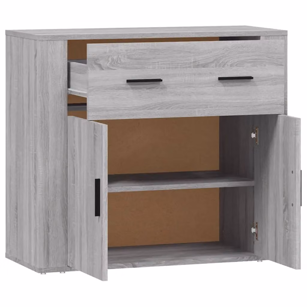 Berkfield Home Grey Sonoma Sideboard in Engineered Wood W/D/H: 80 x 33 x 70 cm – 2