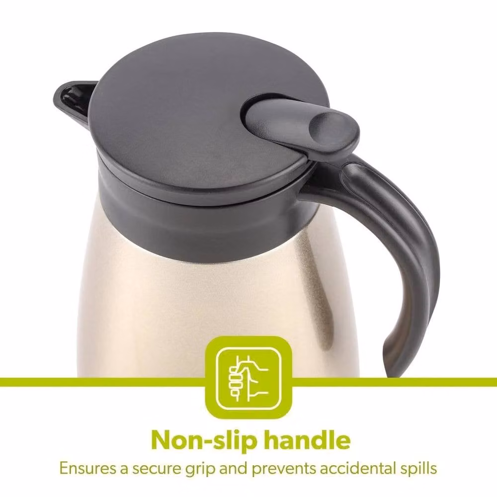 Havendro Gold Insulated Double Walled Stainless Steel Carafe with Lid, 1.5 l – 4