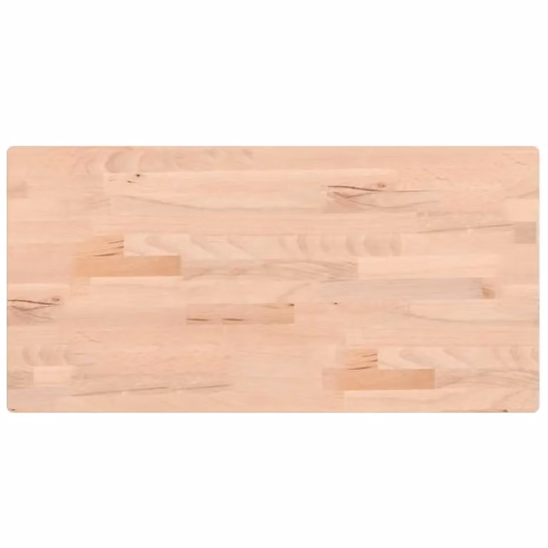 Berkfield Home Brown Solid Wood Beech Bathroom Countertop W: 80 cm, D: 40 cm, H: 2.5 cm