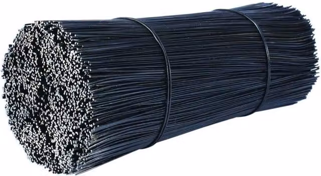 KDMD Black Plastic Coated Steel Stub Wire 22g, 14 inch – 1