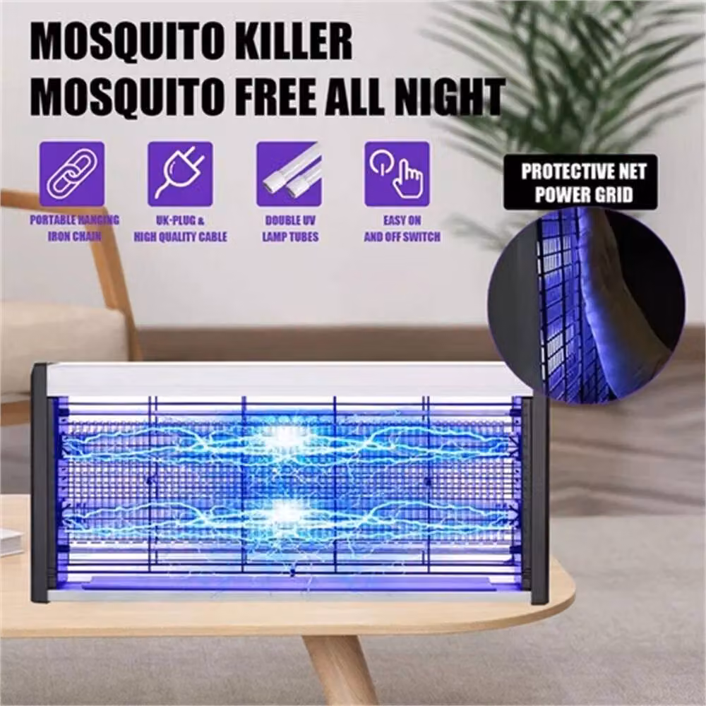 NESTLUNE 30W Electric Bug Zapper and UV LED Mosquito Trap, White, W: 100 cm, H: 50 cm, D: 50 cm – 4