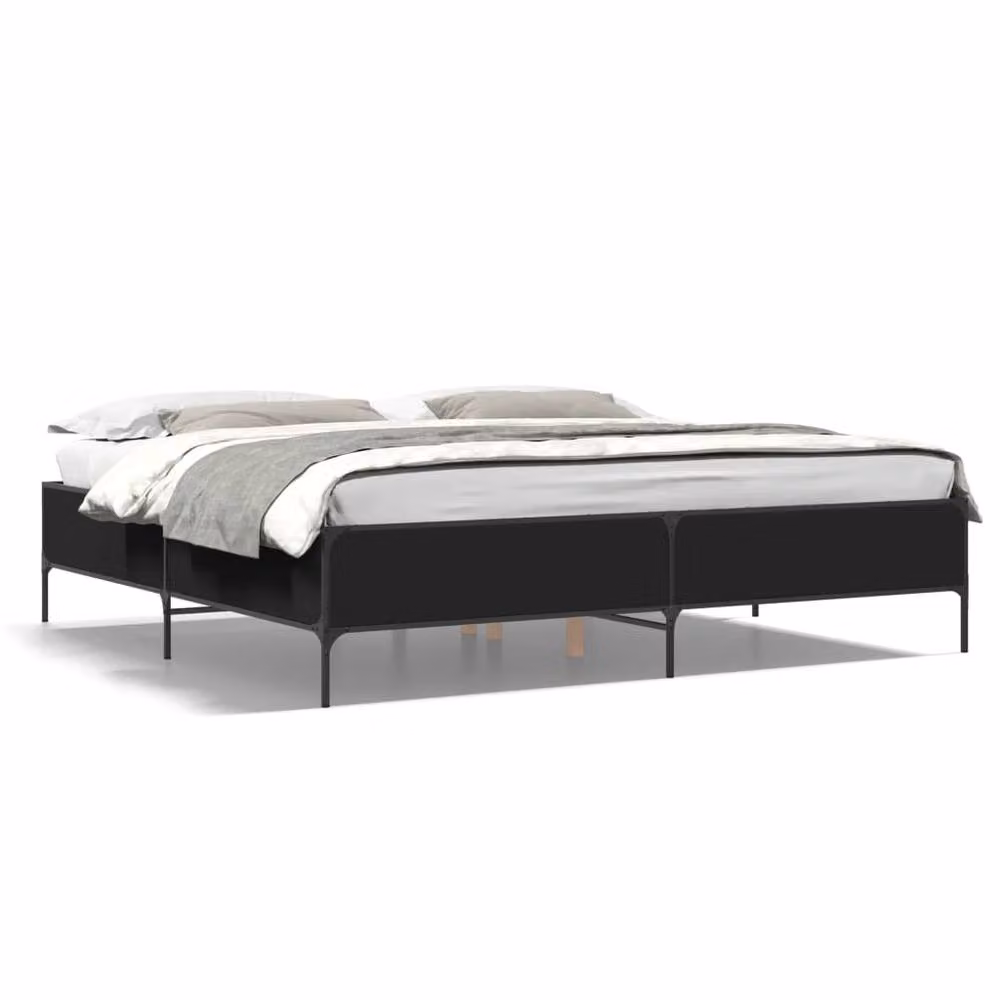 Berkfield Home Durable Modern Bed Frame in Black, W/D/H: 180 x 200 x 44 cm – 3