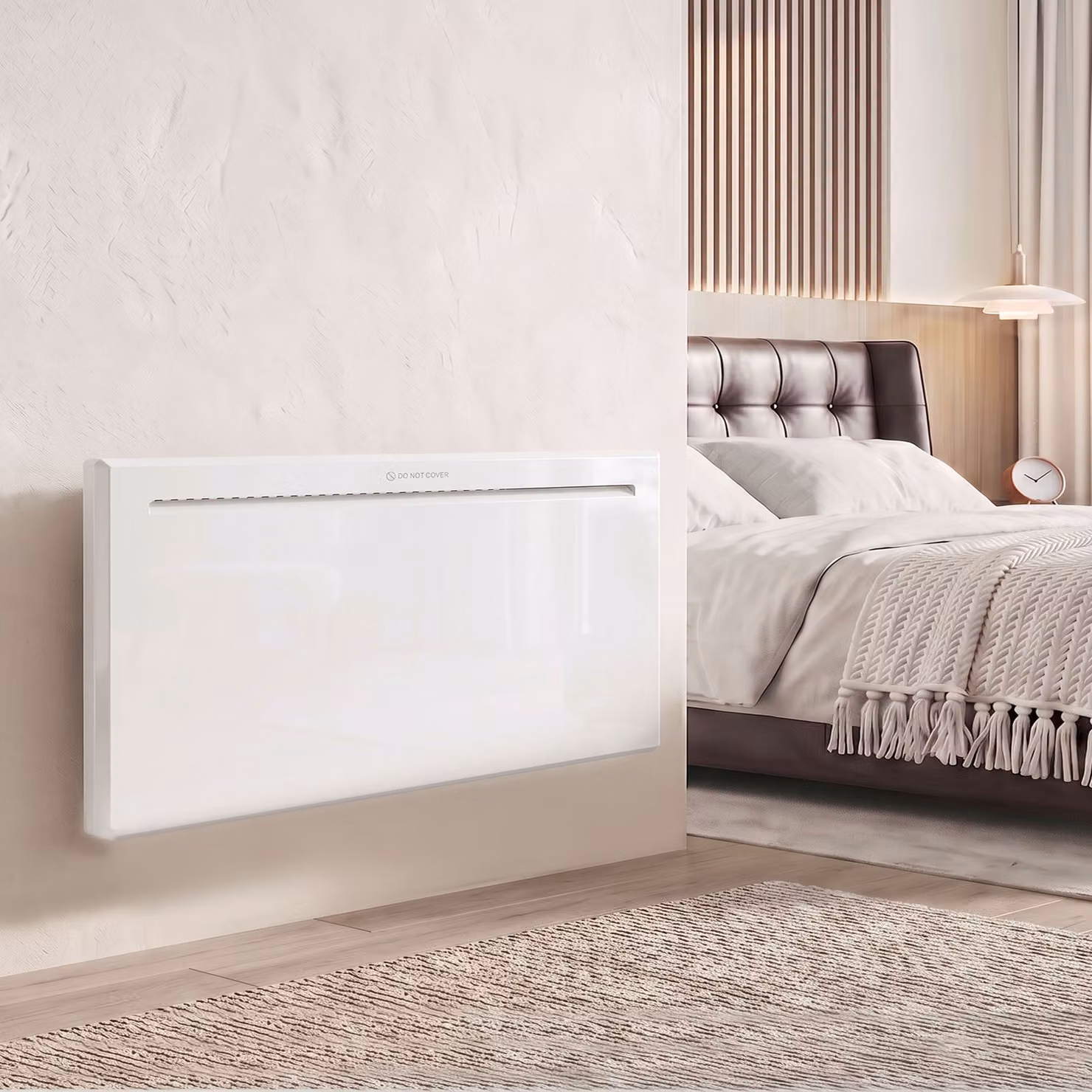 HOMCOM Smart White Convector Panel Heater, 2000W Electric Wall Mounted or Freestanding Heater with WiFi App Control and Weekly Timer – 2