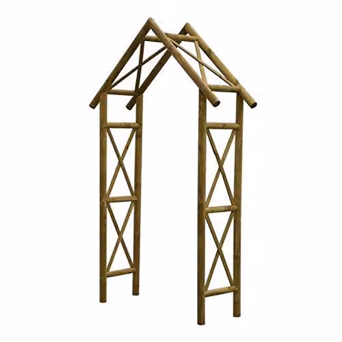 Rowlinsons Rustic Wooden Arch in Brown, H 274 x W 160 x L 45 cm