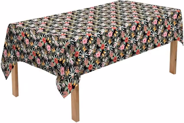 Luxury Living Floral Multicolour Rectangular Tablecloth, W: 150 cm x L: 215 cm – 1