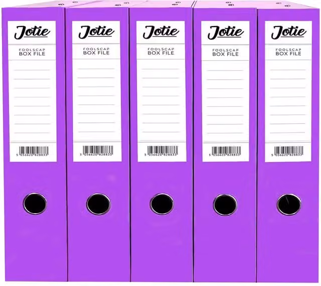 Jotie Purple Plastic Box File Set of 5
