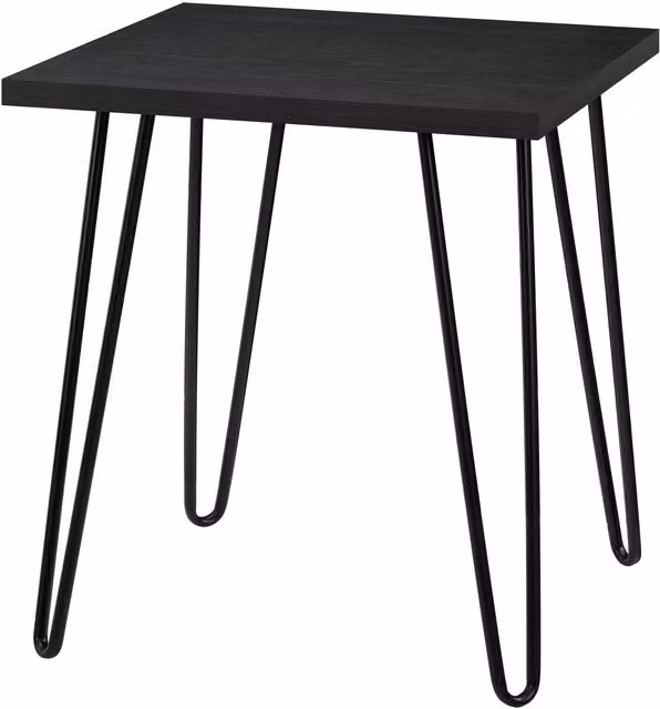 Owen Retro Square End Table in Black Oak