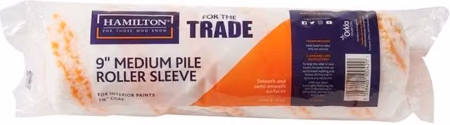 Hamilton For The Trade Medium Pile Paint Roller Refill Sleeve in White