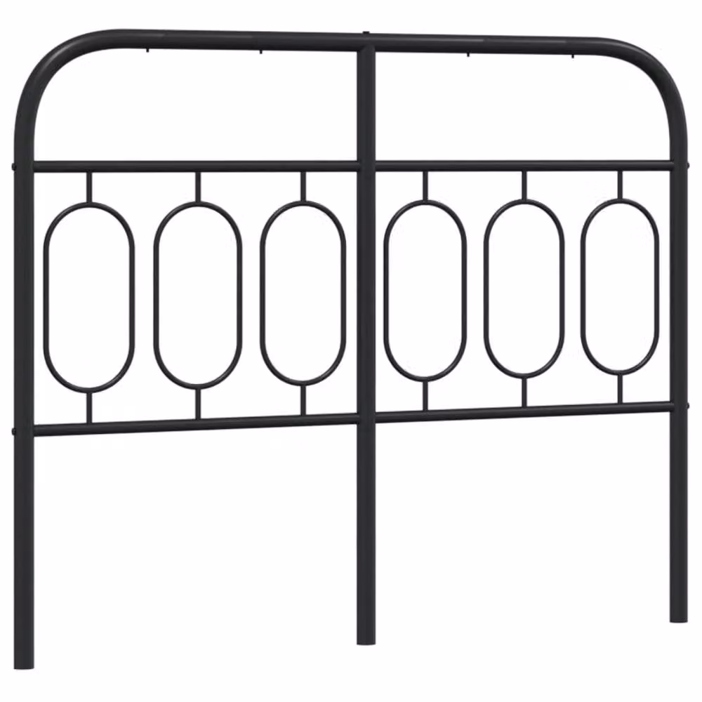 Berkfield Home Metal Headboard in Black Matt, Width: 120 cm – 2