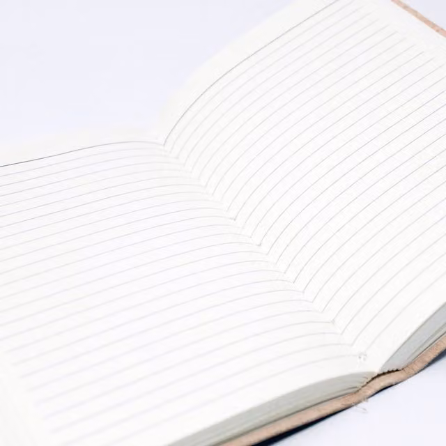 KDMK Softcover Lined Leather Notebook with Belts in Red