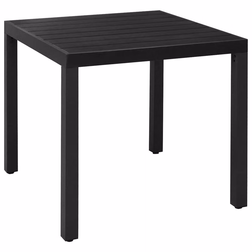 Berkfield Home 3 Piece Black Rattan and Metal Garden Dining Set – 4