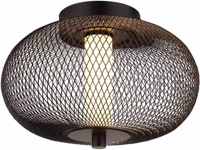 Netlighting Astari Industrial LED Ceiling Light, Matt Black, Diameter: 35 cm – 6
