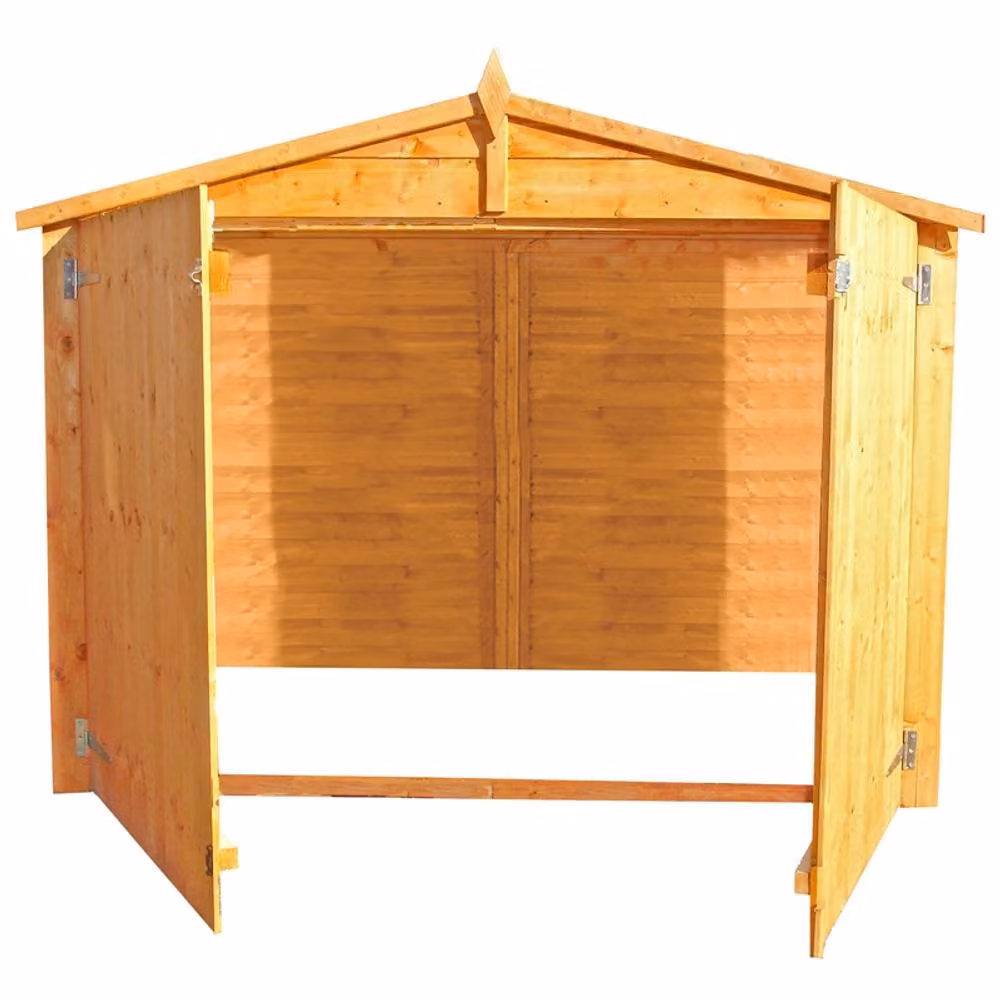 Shires Apex Shiplap Garden Bicycle Shed in Brown – 2