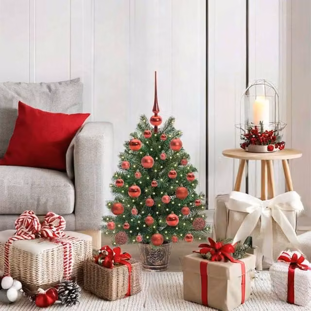 Berkfield Home Green Tabletop Artificial Christmas Tree with 150 LEDs, Height: 75 cm