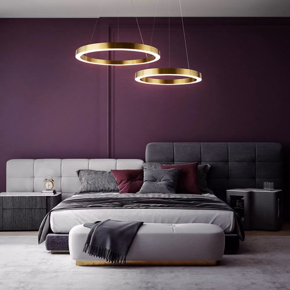 Maytoni Saturno Modern LED Pendant Light in Gold/Brass with 3100lm and 4000K Cool White Light – 2
