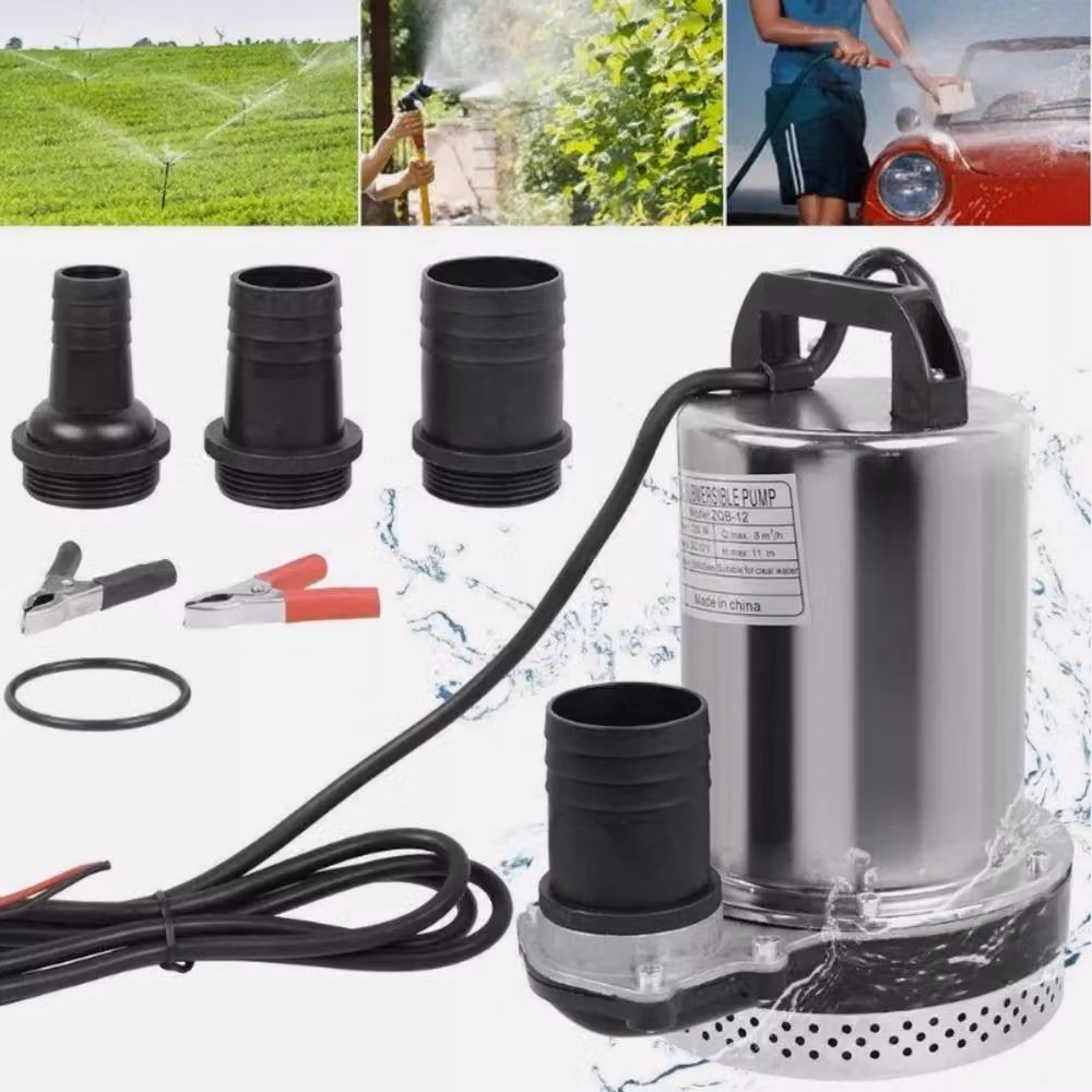 NESTLUNE 12V DC Submersible Dirty Water Pump for Garden, Silver – 3
