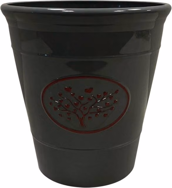Four Candle Grey Ceramic Love Heart Tree Planter, W/H: 40 x 40 cm