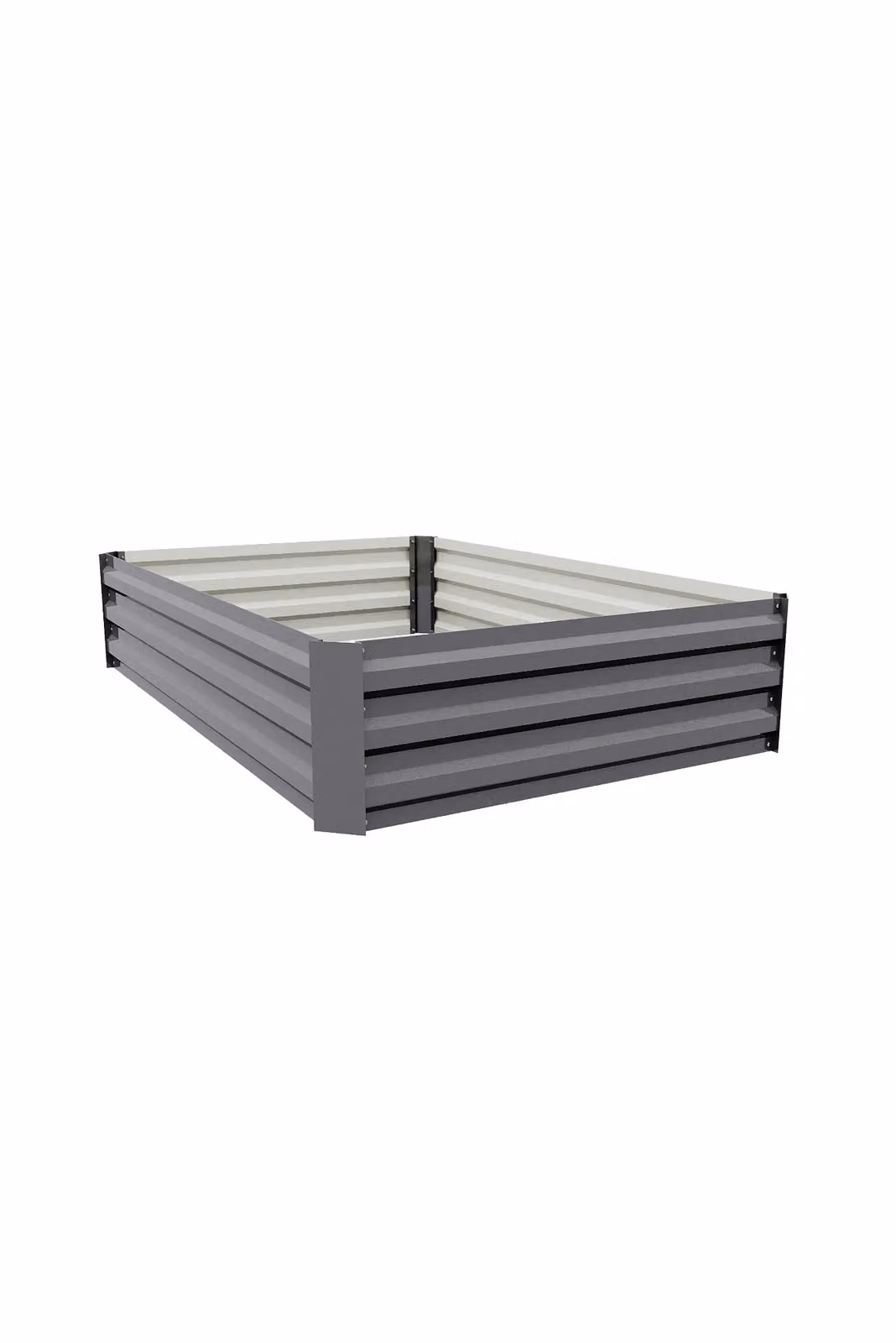 Living and Home Galvanised Steel Raised Garden Bed Planter Box in Grey, W/D/H: 90 x 30 x 90 cm – 3