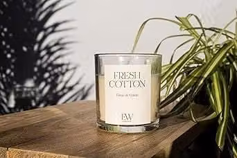 Marco Paul Large Cotton Scented Glass Jar Candle in White – 1