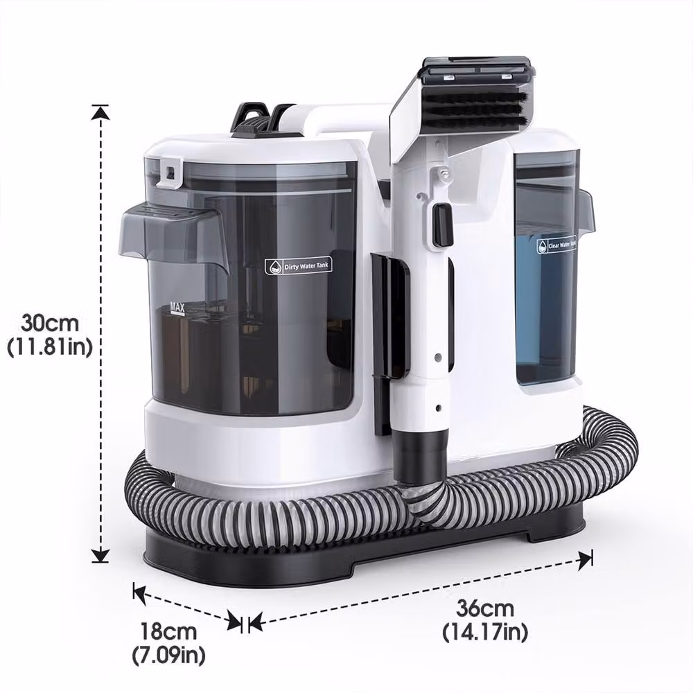 Dragodirect Portable Spot Cleaner with Clean and Waste Water Tanks, White – 3