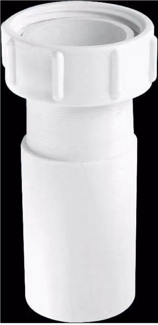 McAlpine 1.25 inch Plastic Waste Pipe Extension Piece, White – 1