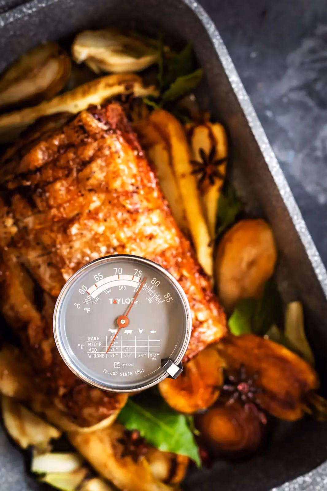 Taylor Pro Leave-In Meat Thermometer Probe in Silver with Meat and Fish Chart, W/D/H: 13 x 7.5 x 6 cm – 5