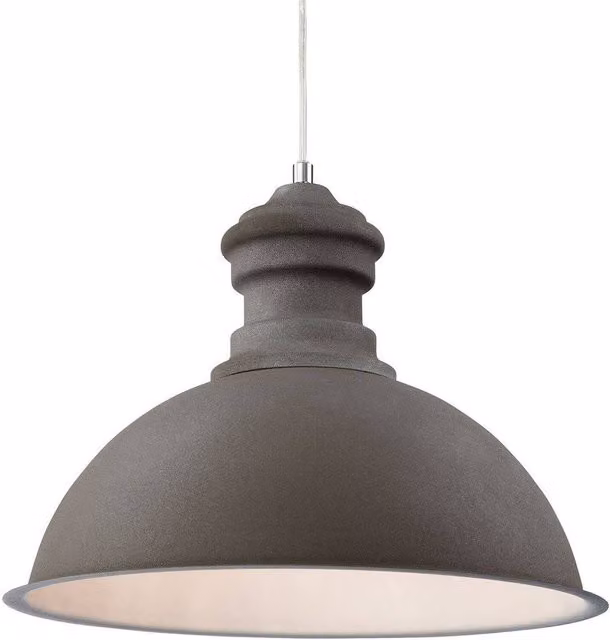 Firstlight Aztec Dome Ceiling Pendant Light in Grey Rough Sand Concrete with E27 Socket
