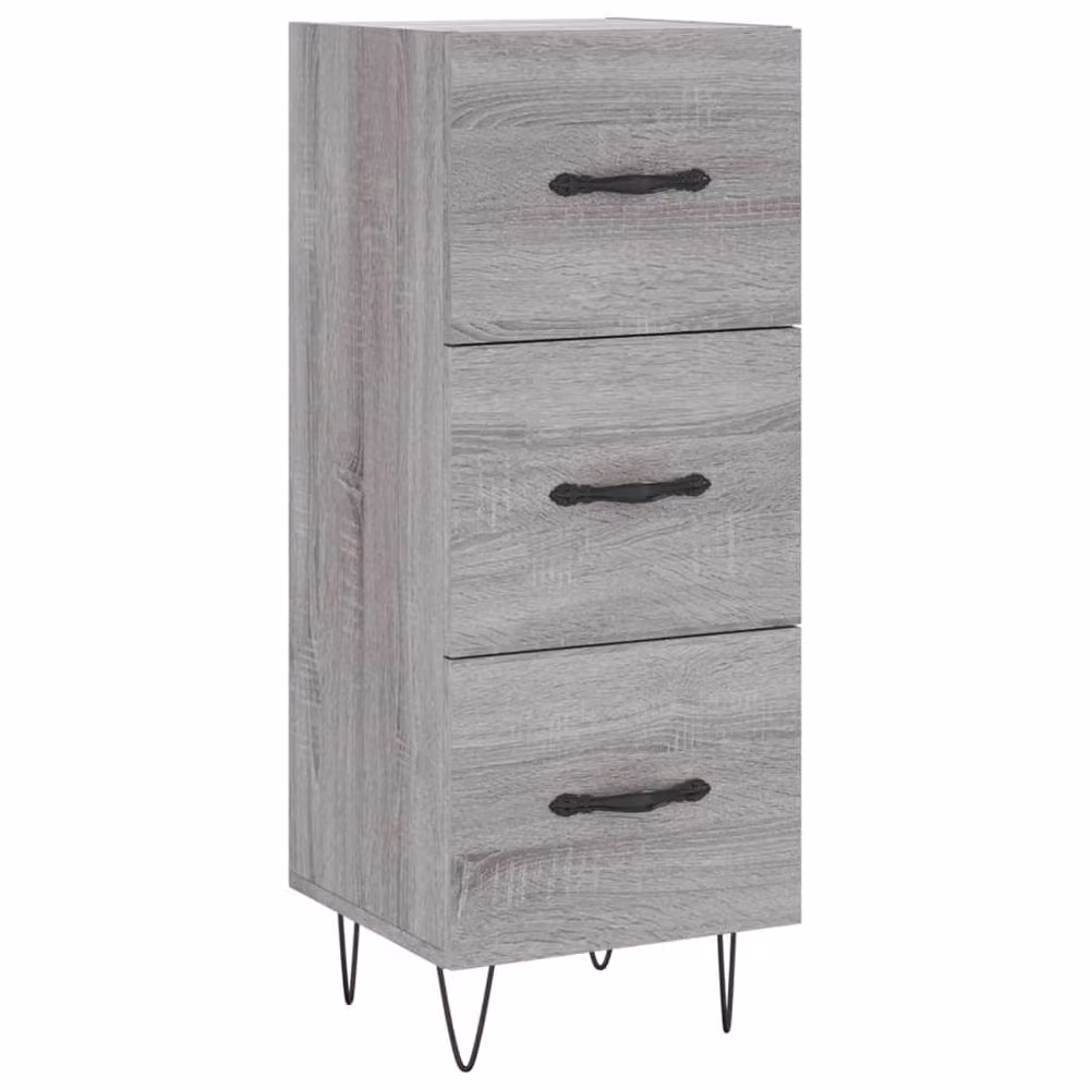 Berkfield Home Grey Sonoma Sideboard in Engineered Wood, W/D/H: 34.5 x 34 x 90 cm – 2