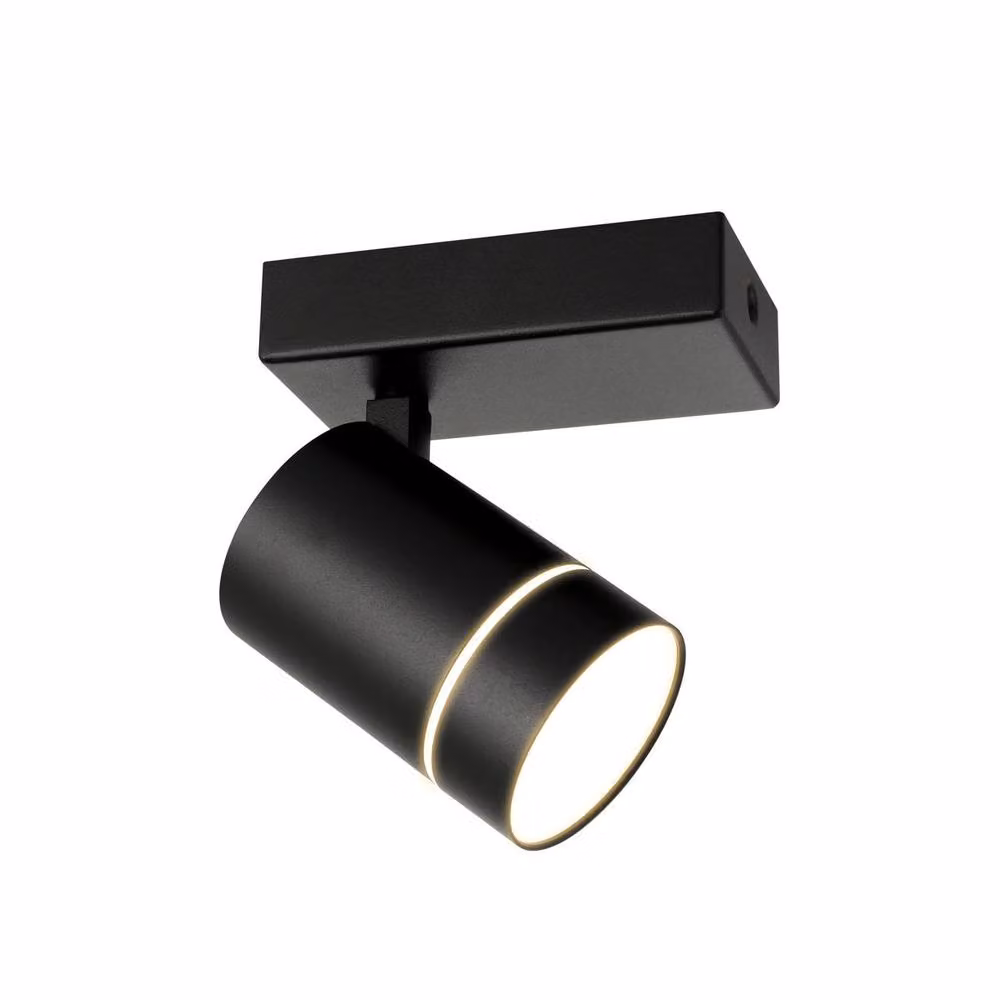 Netlighting Selma Modern Single LED Ceiling Spotlight, 4000K, Black – 2