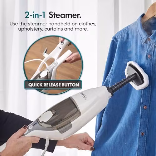 VonHaus 10-in-1 Steam Mop and Handheld Steam Cleaner, 1500W Multi-Surface Electric Mop in White with 350ml Tank – 3