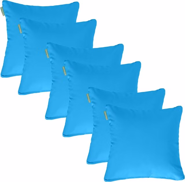 Gardenista Turquoise Blue Square Garden Scatter Cushion Set of 6