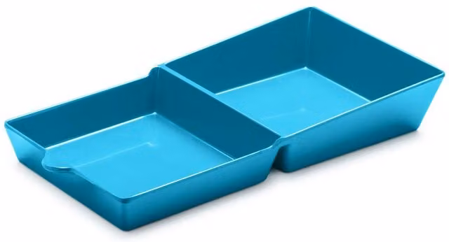 Zeal Fakeaway Divided Melamine Burger Tray in Turquoise