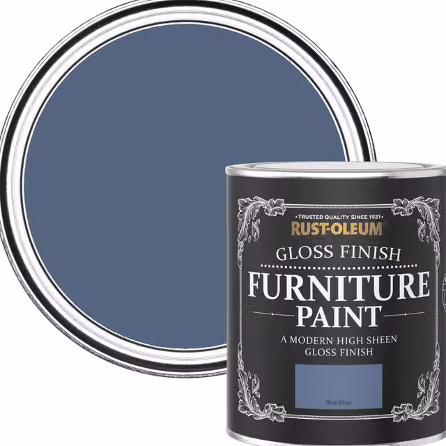 Rust-Oleum Gloss Furniture and Skirting Board Paint in Blue River, 750ml – 1