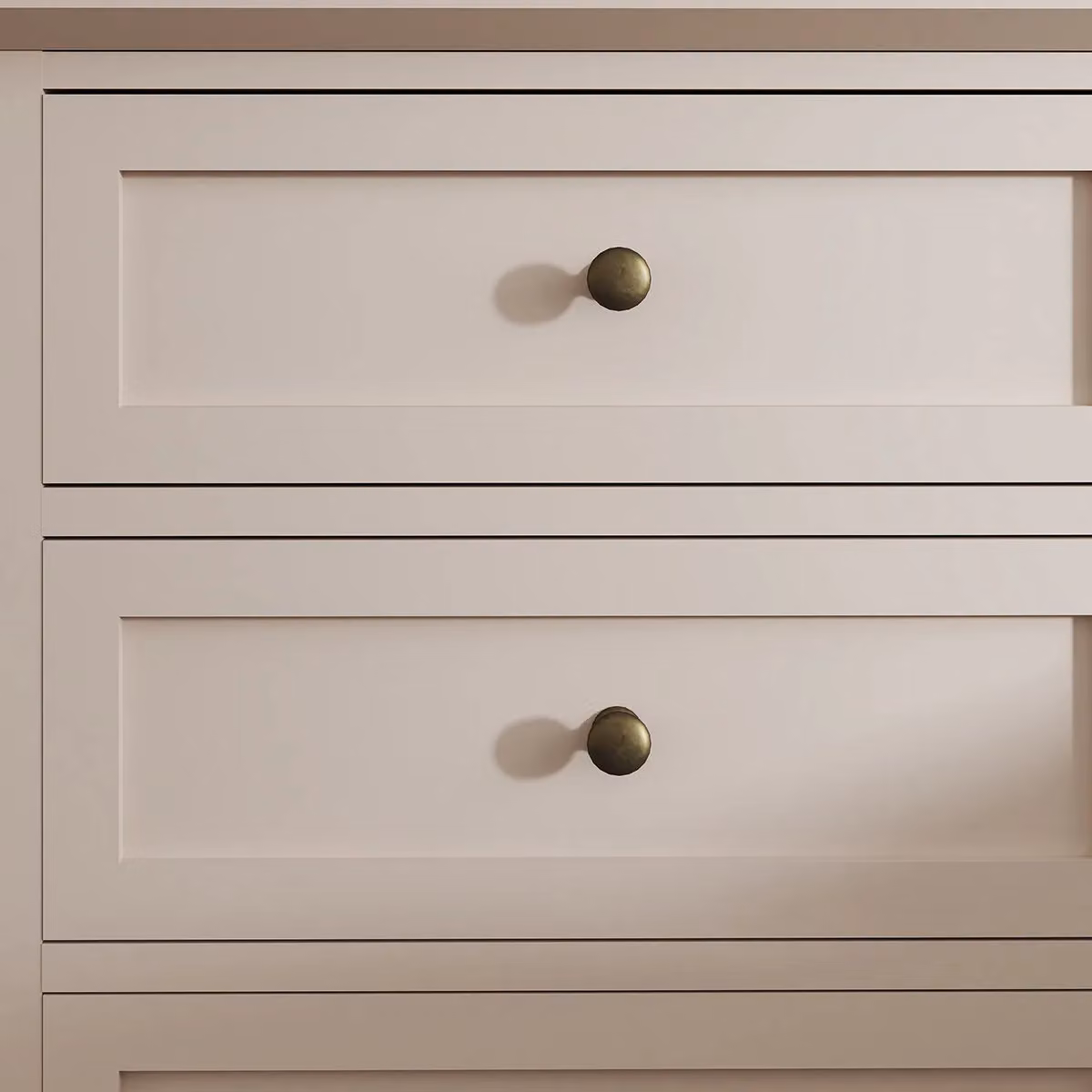 Melody Maison Rowley Pair of 3 Drawer Bedside Tables in Beige and Grey – 2