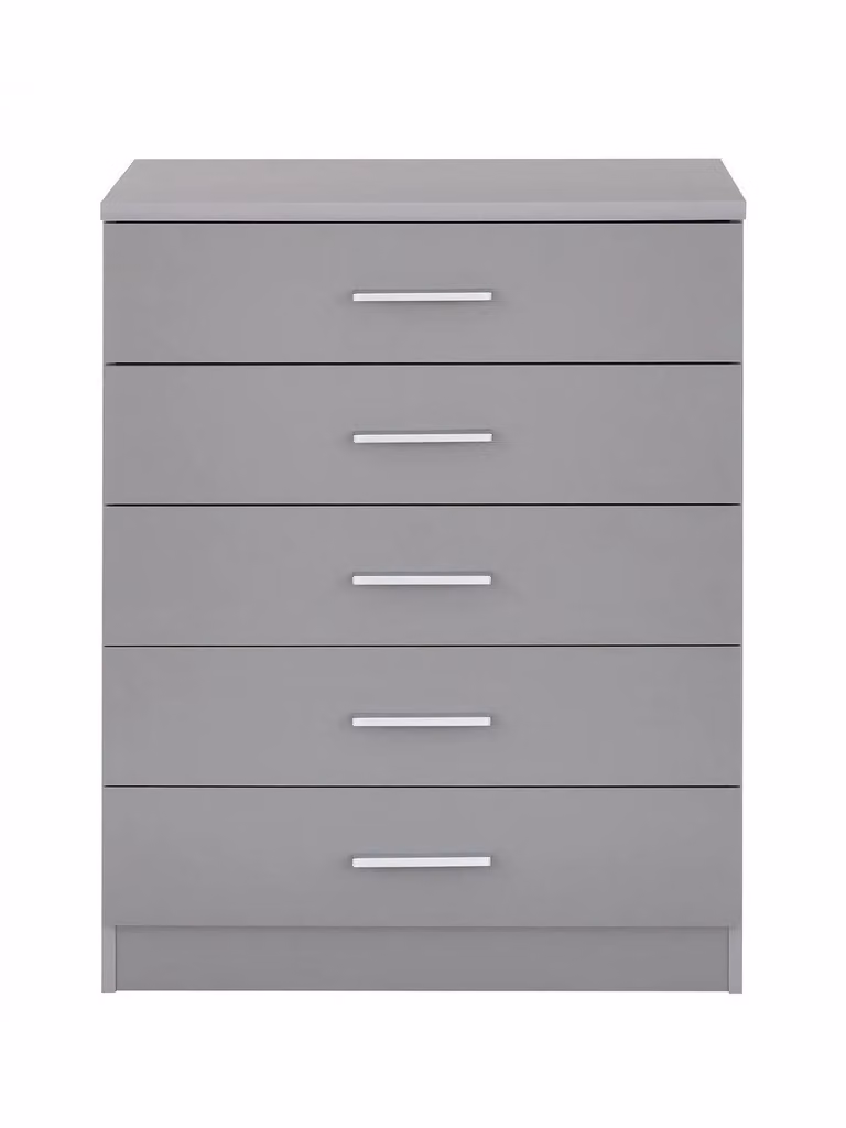 Panama 5 Drawer Chest in Grey