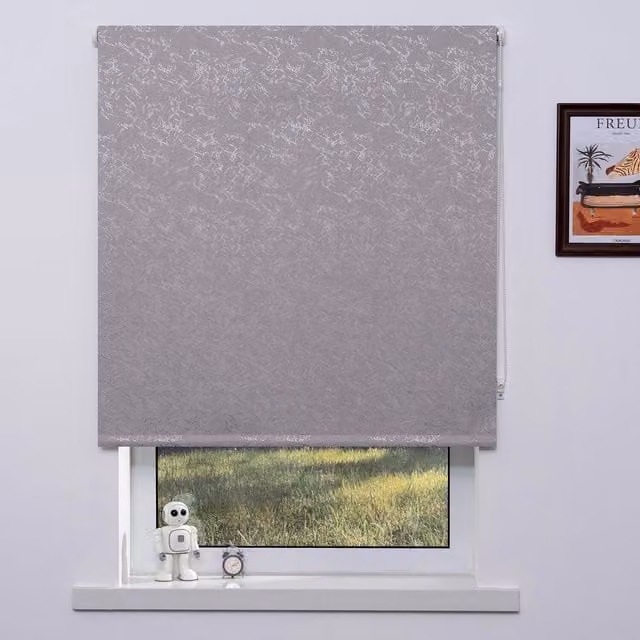TRENDS Crackle Graphic Blackout Blind in Grey, Width: 90 cm